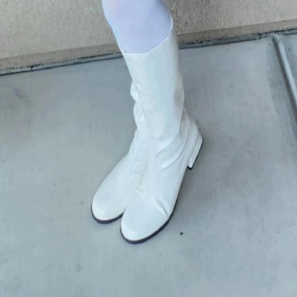 GoGo style white boots size 8 (great for a costume) - Picture 8 of 8